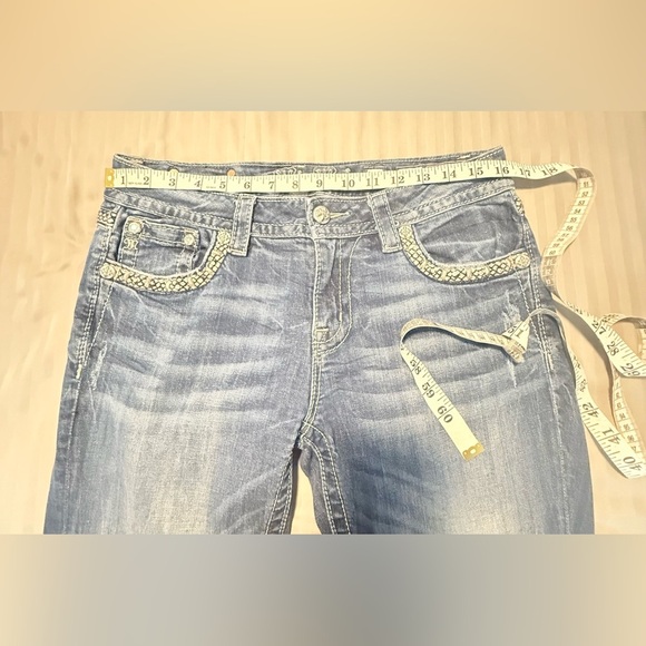 Miss Me Blue Relax Skinny Jeans with Embellished Pockets - Picture 10 of 12